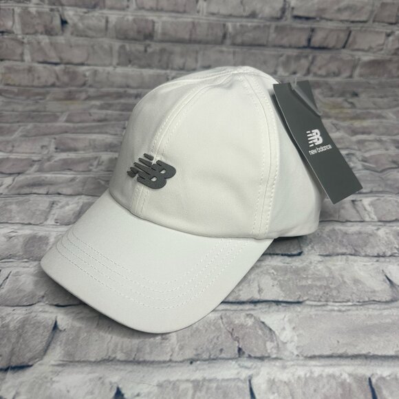 NWT New Balance Unisex 6 Panel Performance Cap V2 Hat One Size (WHT) (LAH51007) - Picture 2 of 14